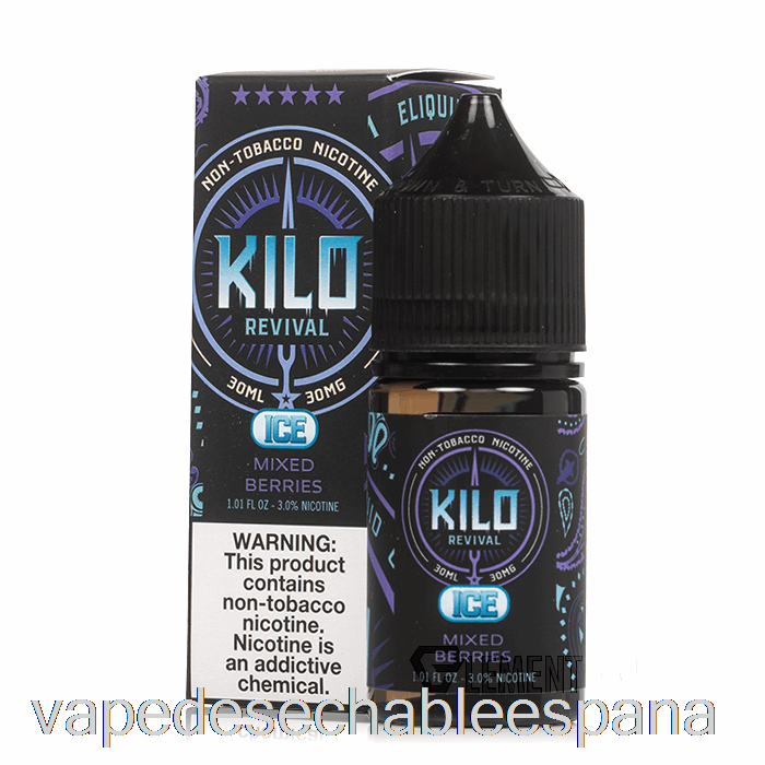 Vape Desechable España Ice Frutos Del Bosque - Kilo Sales Revival - 30ml 30mg